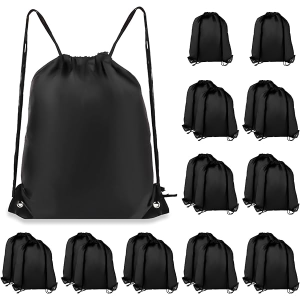 Amazon.com | Drawstring Tote Backpack Non-Woven Cinch Sack Bag